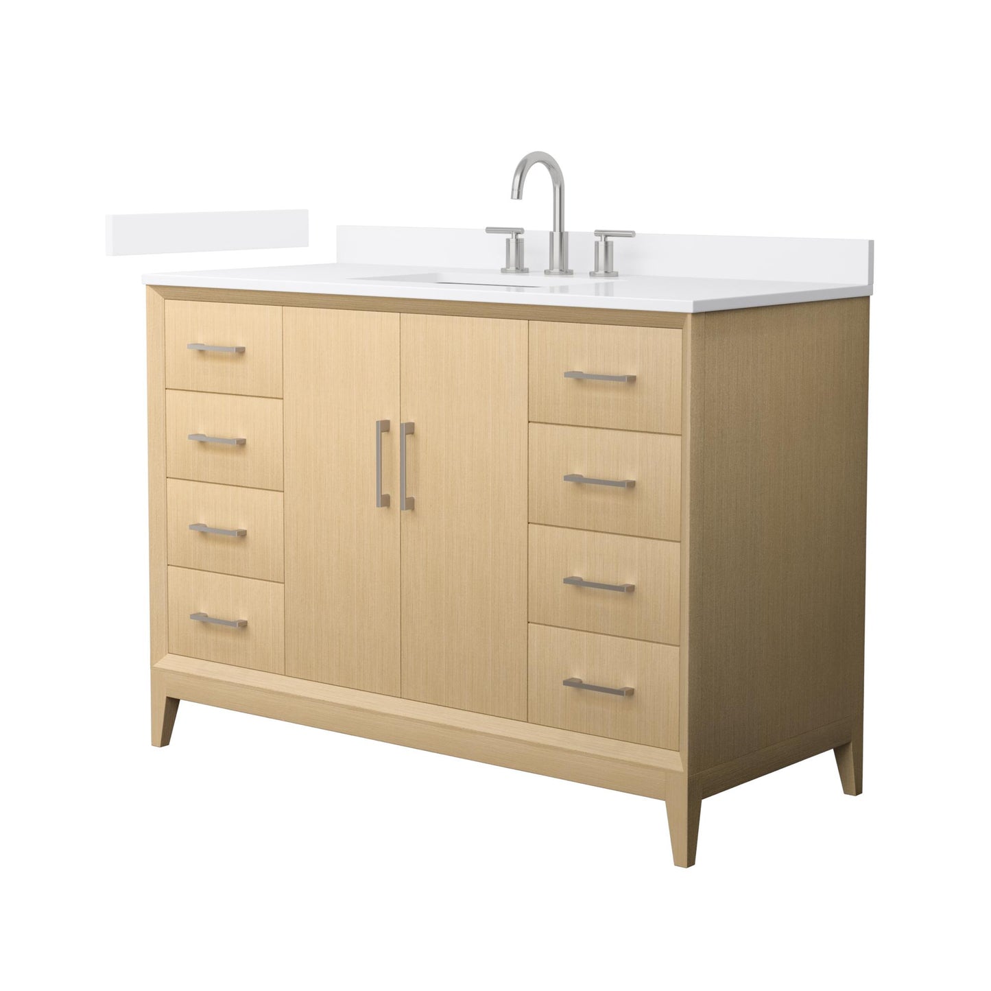 Wyndham Janna 48 Inch Single Bathroom Vanity in White Oak - Luxe Bathroom Vanities