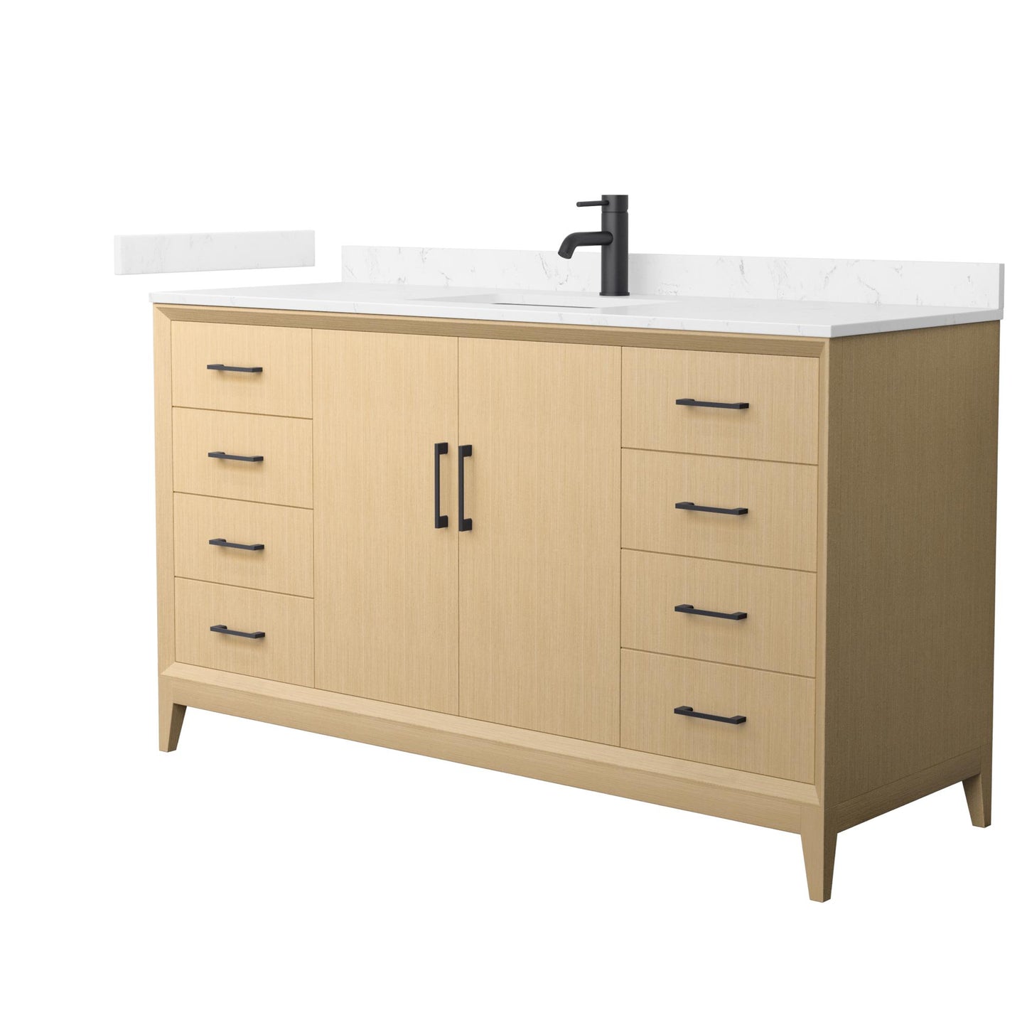 Wyndham Janna 60 Inch Single Bathroom Vanity in White Oak - Luxe Bathroom Vanities