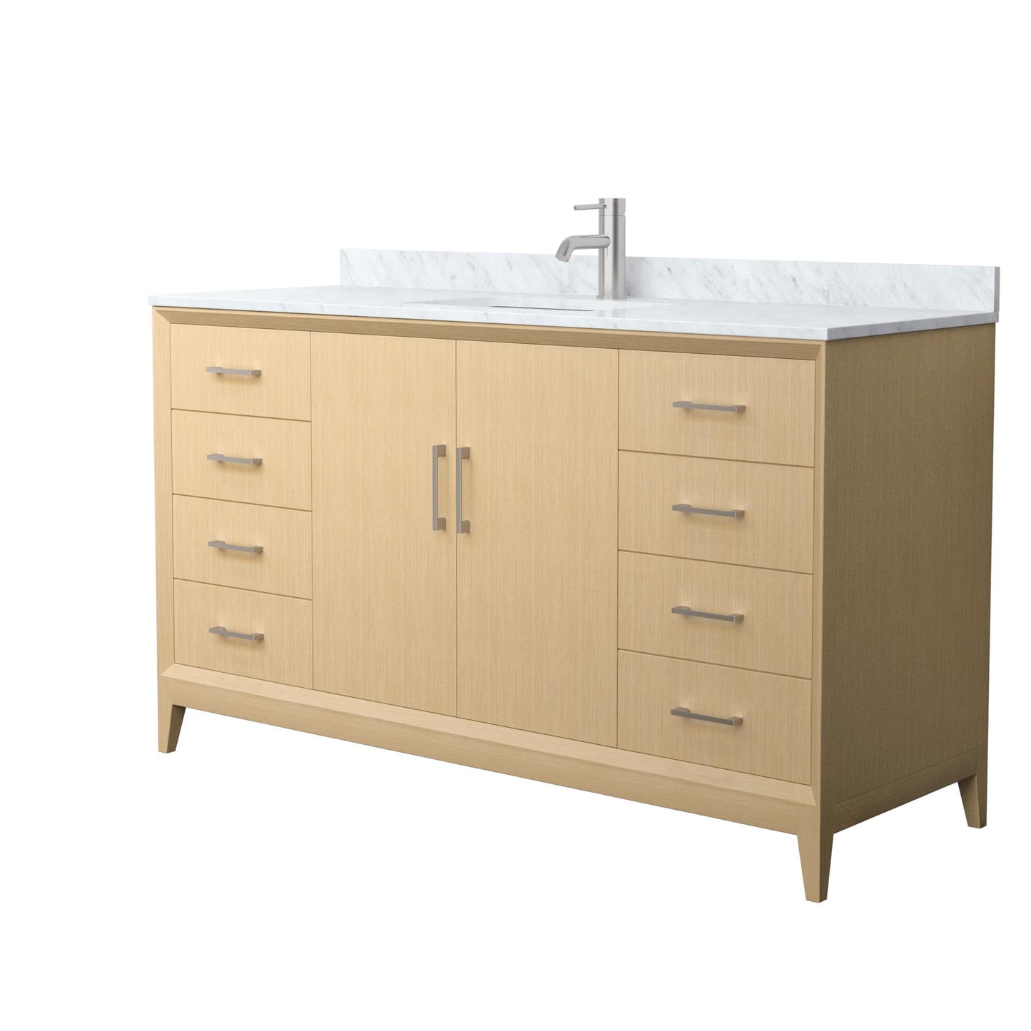 Wyndham Janna 60 Inch Single Bathroom Vanity in White Oak - Luxe Bathroom Vanities