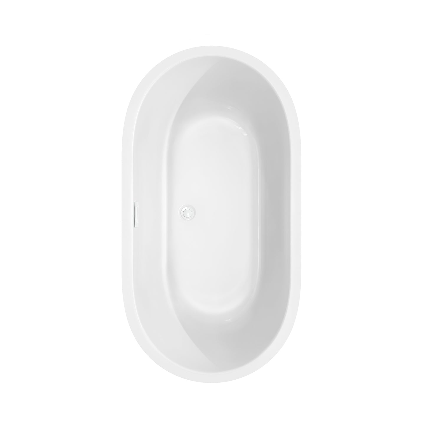 Wyndham Collection Juliette 60 Inch Freestanding Bathtub in White with Floor Mounted Faucet,  Drain and Overflow Trim - Luxe Bathroom Vanities