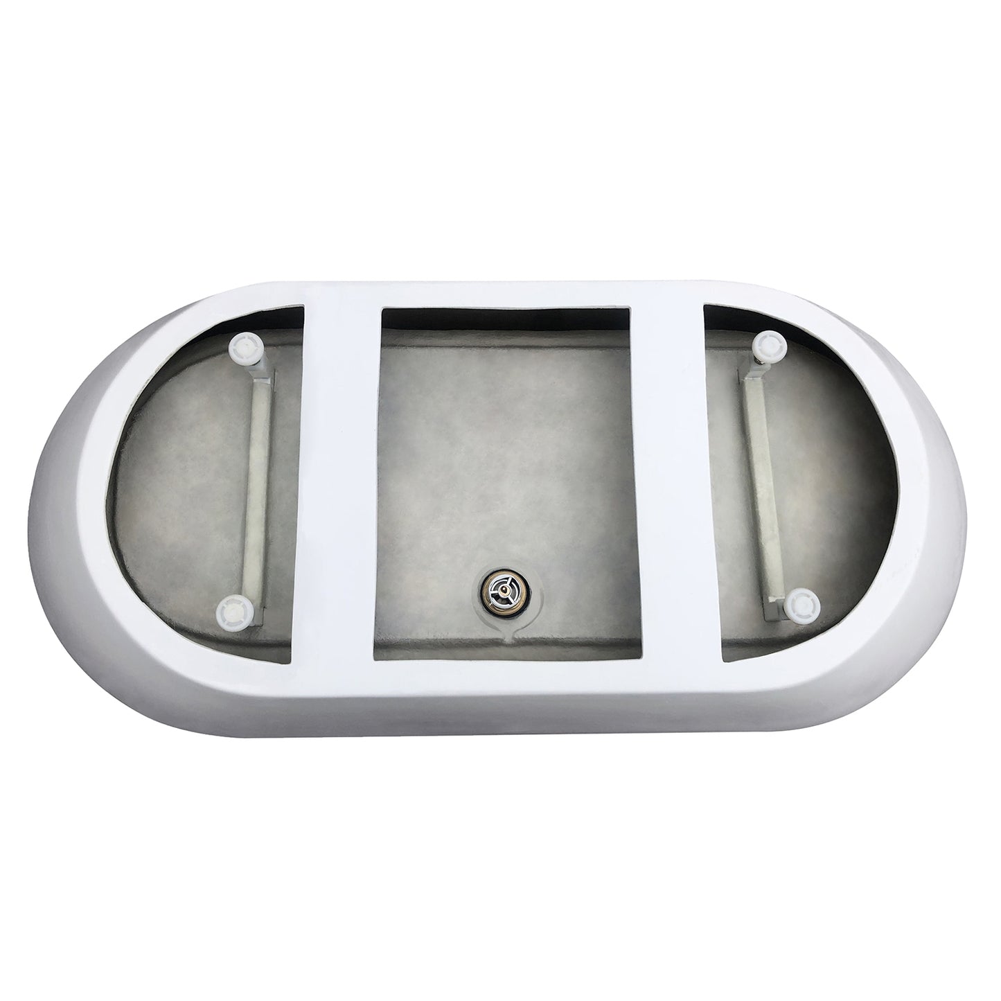 Wyndham Collection Brooklyn 67 Inch Freestanding Bathtub in White with Floor Mounted Faucet, Drain ,Overflow Trim - Luxe Bathroom Vanities