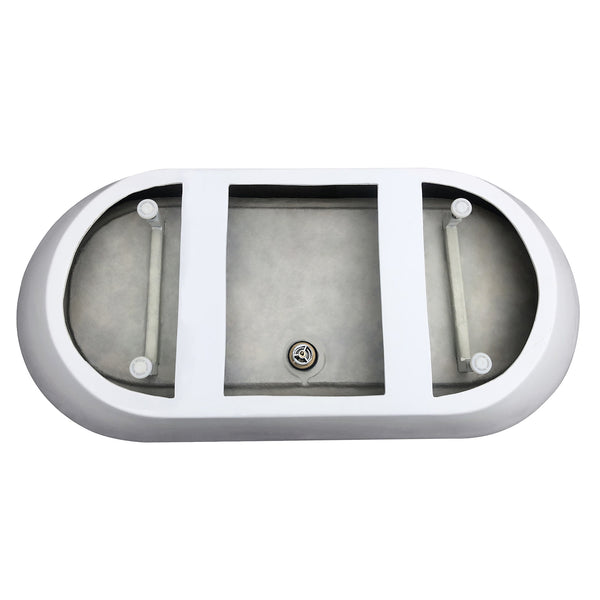 Wyndham Collection Brooklyn 67 Inch Freestanding Bathtub in White with Floor Mounted Faucet, Drain ,Overflow Trim - Luxe Bathroom Vanities