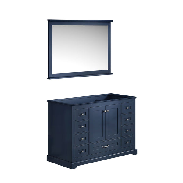 Lexora Collection Dukes 48 inch Single Bath Vanity and 46 inch Mirror - Luxe Bathroom Vanities