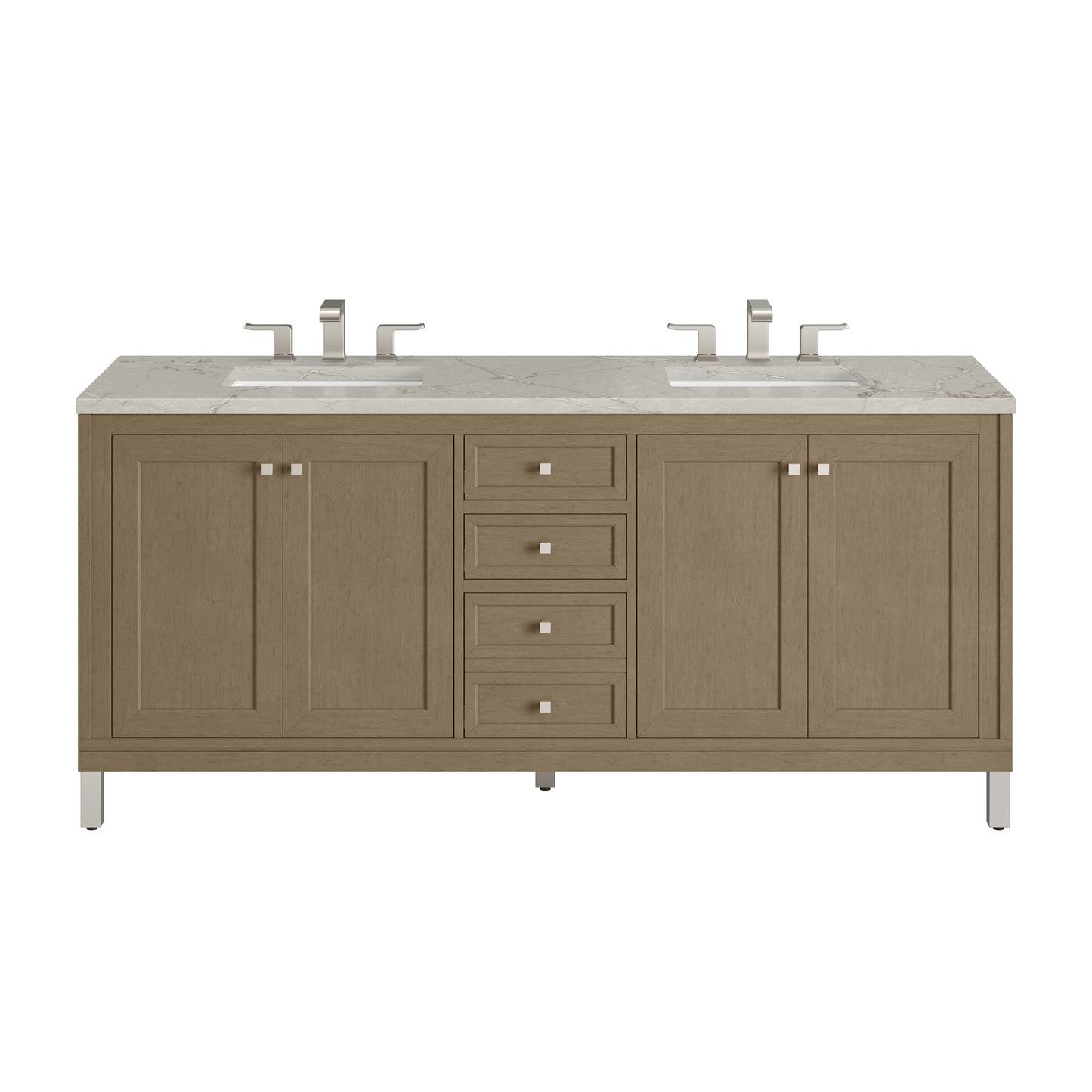 James Martin Chicago 72" Double Vanity with 3 CM Countertop