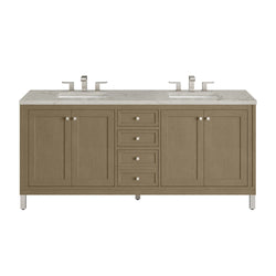 James Martin Chicago 72" Double Vanity with 3 CM Countertop
