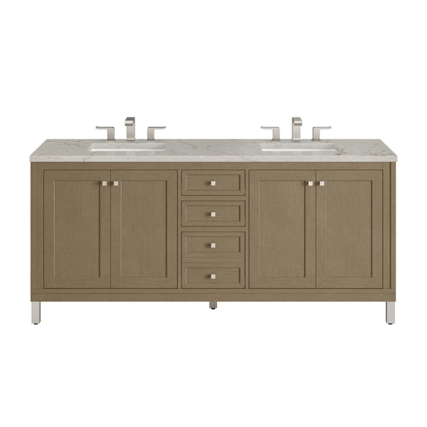 James Martin Chicago 72" Double Vanity with 3 CM Countertop