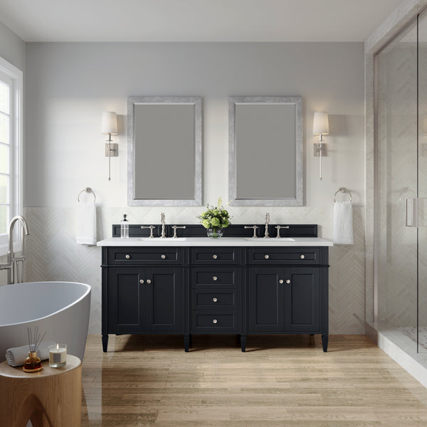 James Martin Brittany 72" Double Vanity with 3 CM Countertop
