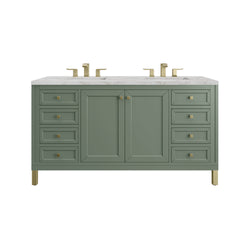 James Martin Chicago 60" Double Vanity with 3 CM Countertop & FreePower Wireless Charger