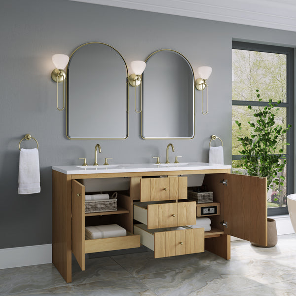 James Martin Hudson 60" Double Vanity with 3 CM Countertop