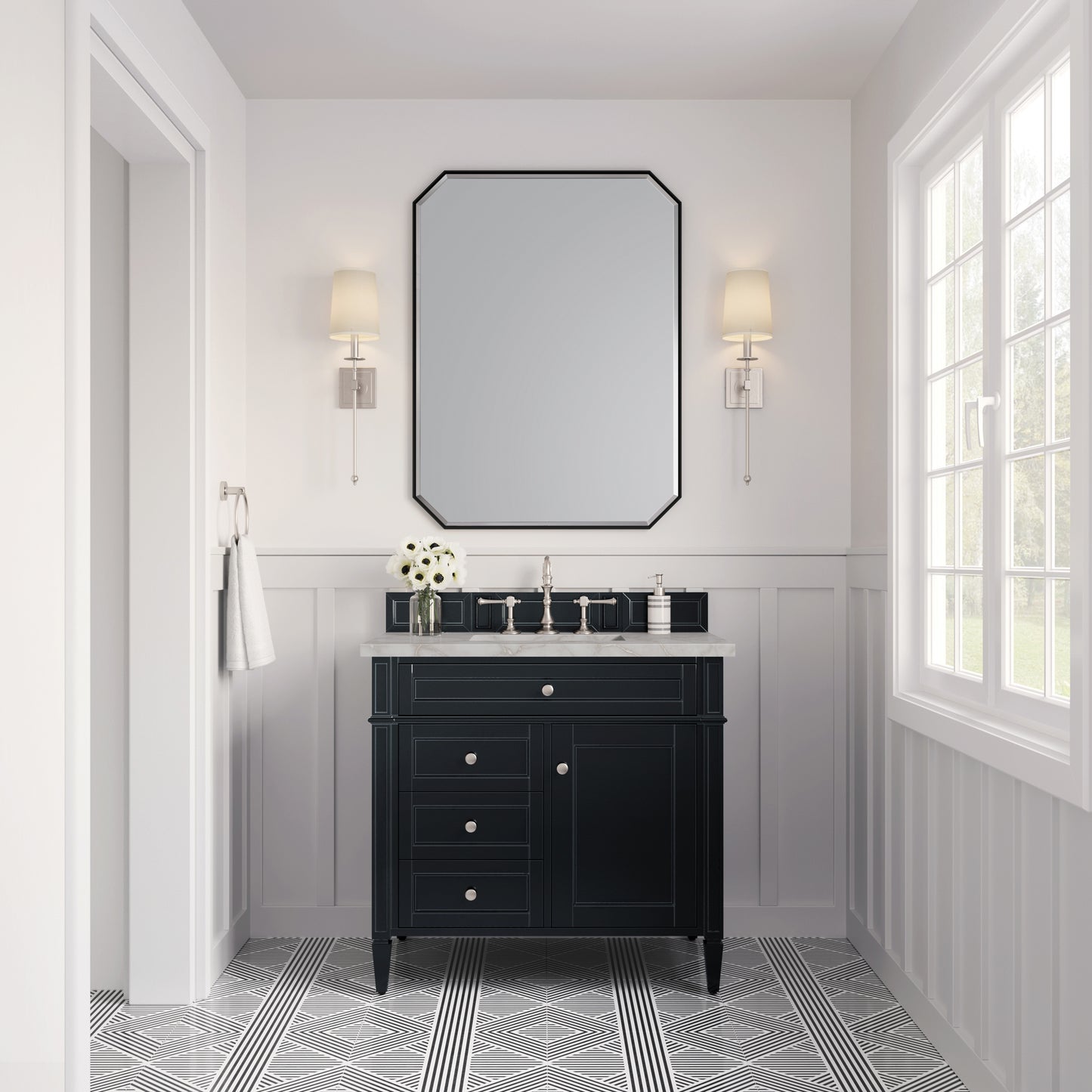 James Martin Brittany 36" Single Vanity with 3 Countertop