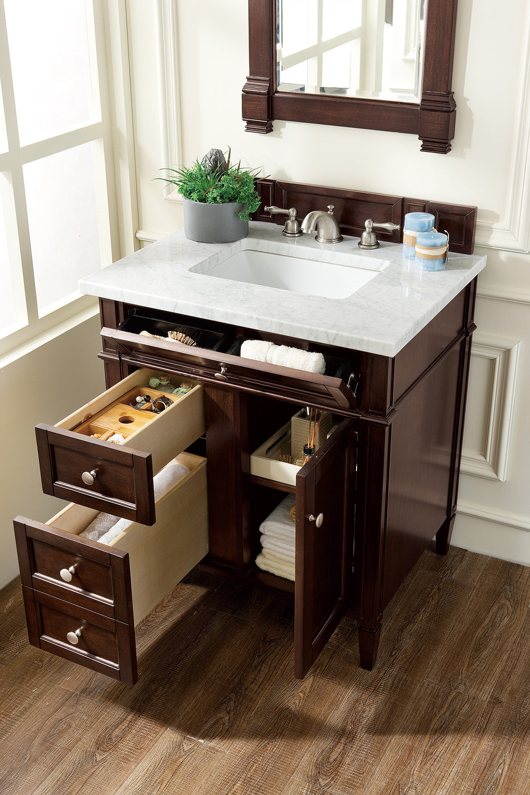James Martin Brittany 30" Single Vanity with 3 CM Countertop
