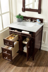 James Martin Brittany 30" Single Vanity with 3 CM Countertop