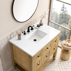 James Martin Breckenridge 36" Single Vanity, Light Natural Oak - Luxe Bathroom Vanities