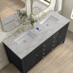James Martin Myrrin 60" Double Vanity with 3 CM Countertop & FreePower Wireless Charger