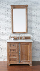 James Martin Providence 36" Single Vanity, Driftwood with 3 CM Top - Luxe Bathroom Vanities