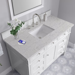 James Martin Brittany 48" Single Vanity with 3 CM Countertop & FreePower Wireless Charger