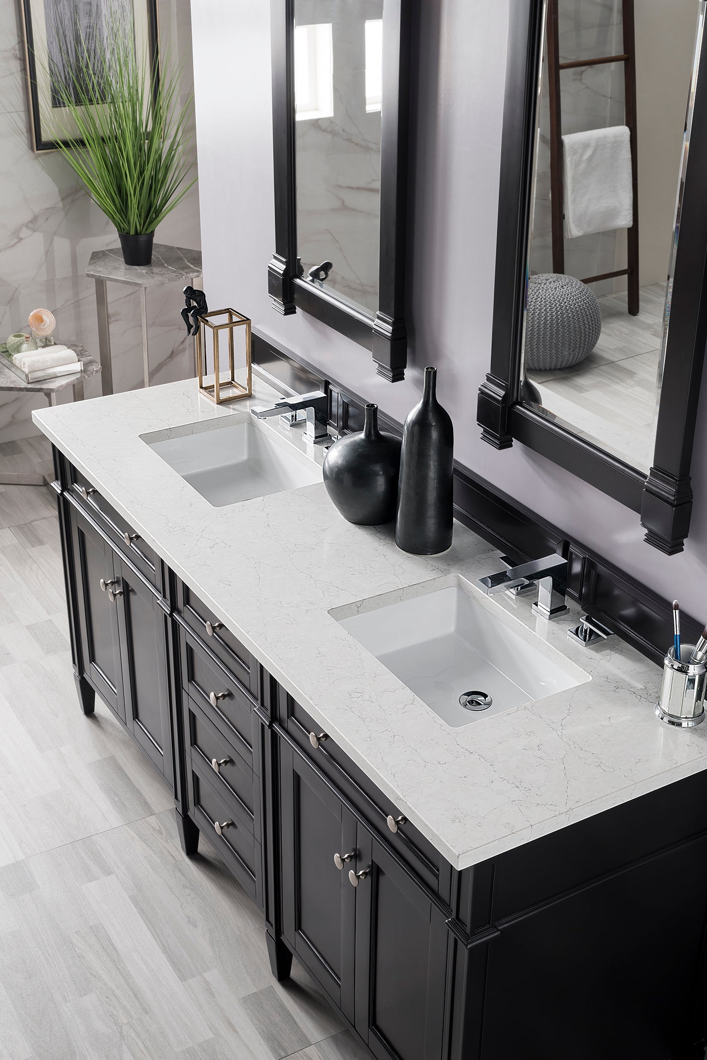 James Martin Brittany 72" Double Vanity with 3 CM Countertop