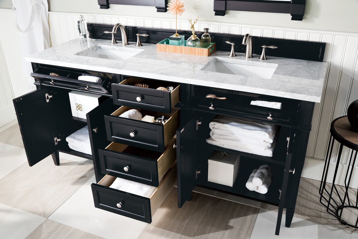 James Martin Brittany 72" Double Vanity with 3 CM Countertop
