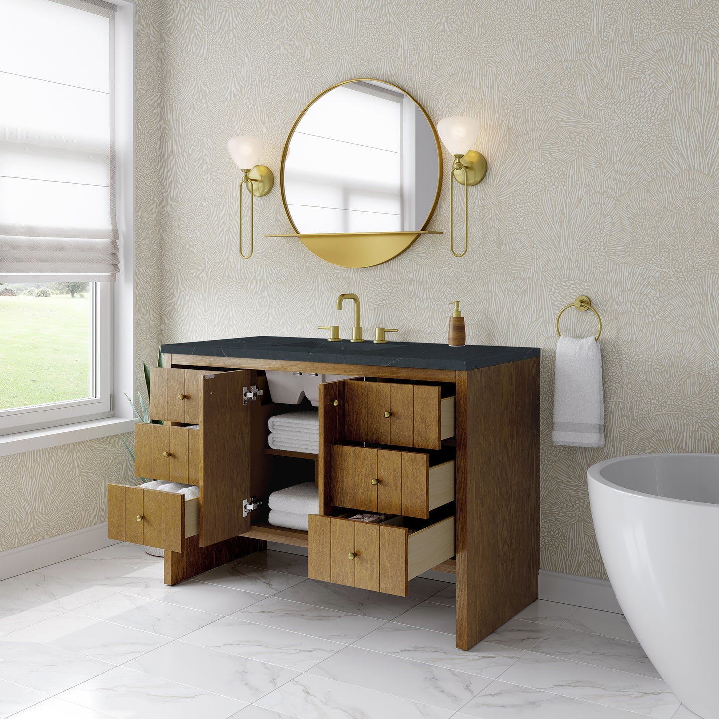 James Martin Hudson 48" Single Vanity with 3 CM Countertop