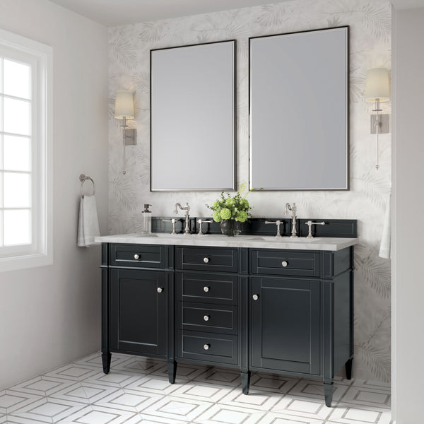 James Martin Brittany 60" Double Vanity with 3 CM Countertop & FreePower Wireless Charger