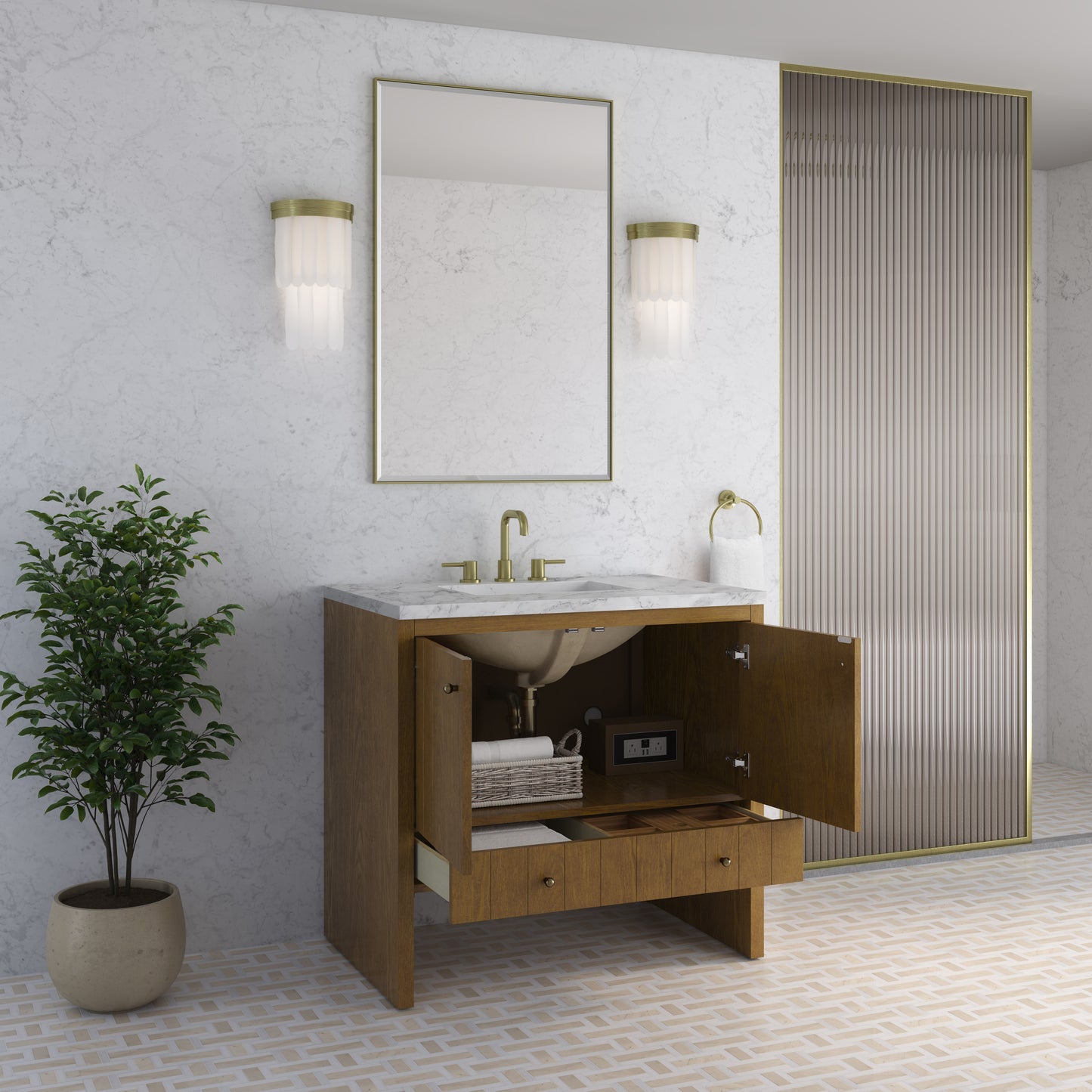 James Martin Hudson 36" Single Vanity with 3 CM Countertop