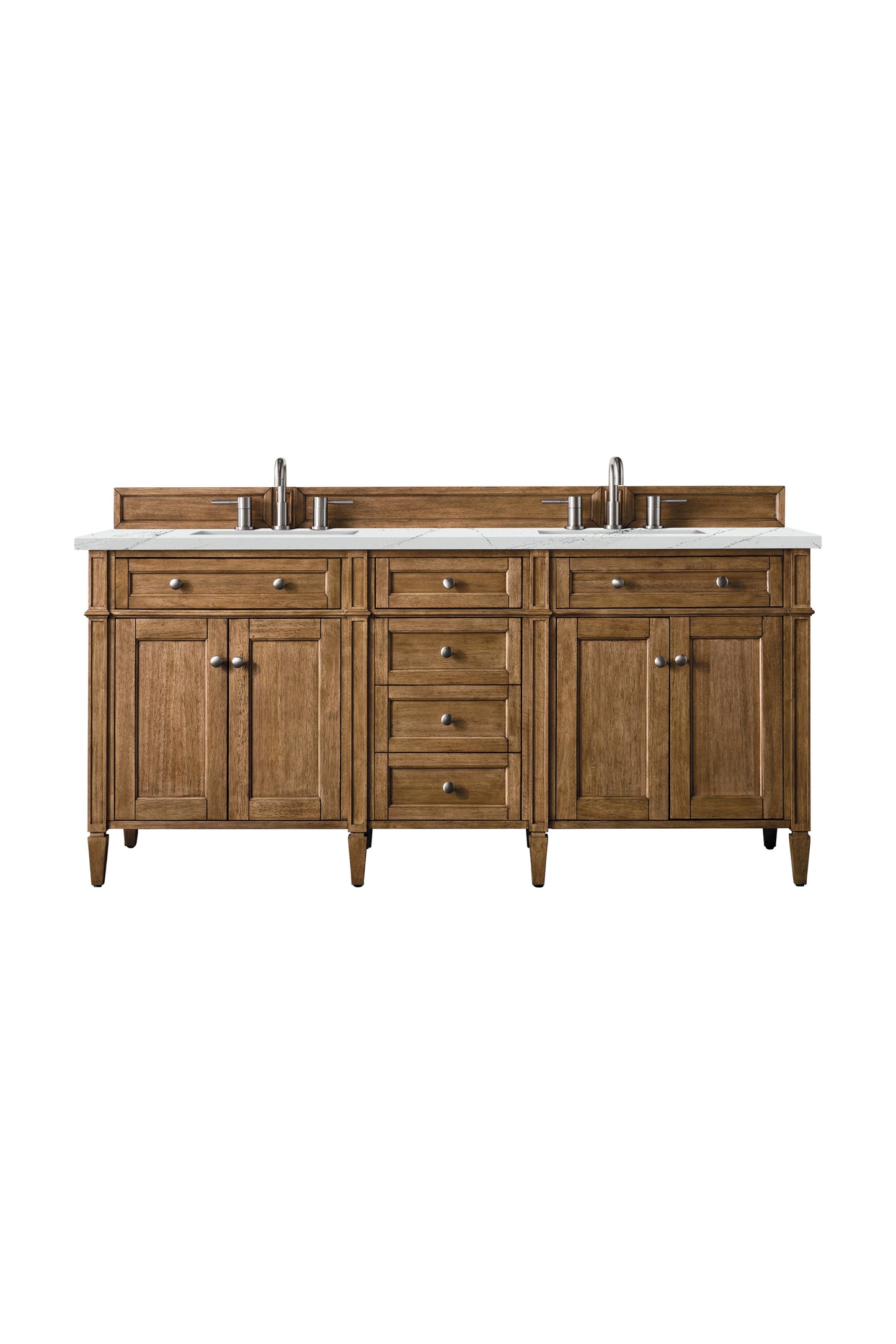 James Martin Brittany 72" Double Vanity with 3 CM Countertop & FreePower Wireless Charger