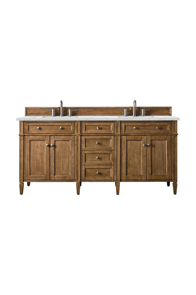 James Martin Brittany 72" Double Vanity with 3 CM Countertop & FreePower Wireless Charger