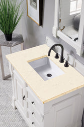 James Martin Brookfield 36" Single Vanity, Bright White with 3 CM Top - Luxe Bathroom Vanities