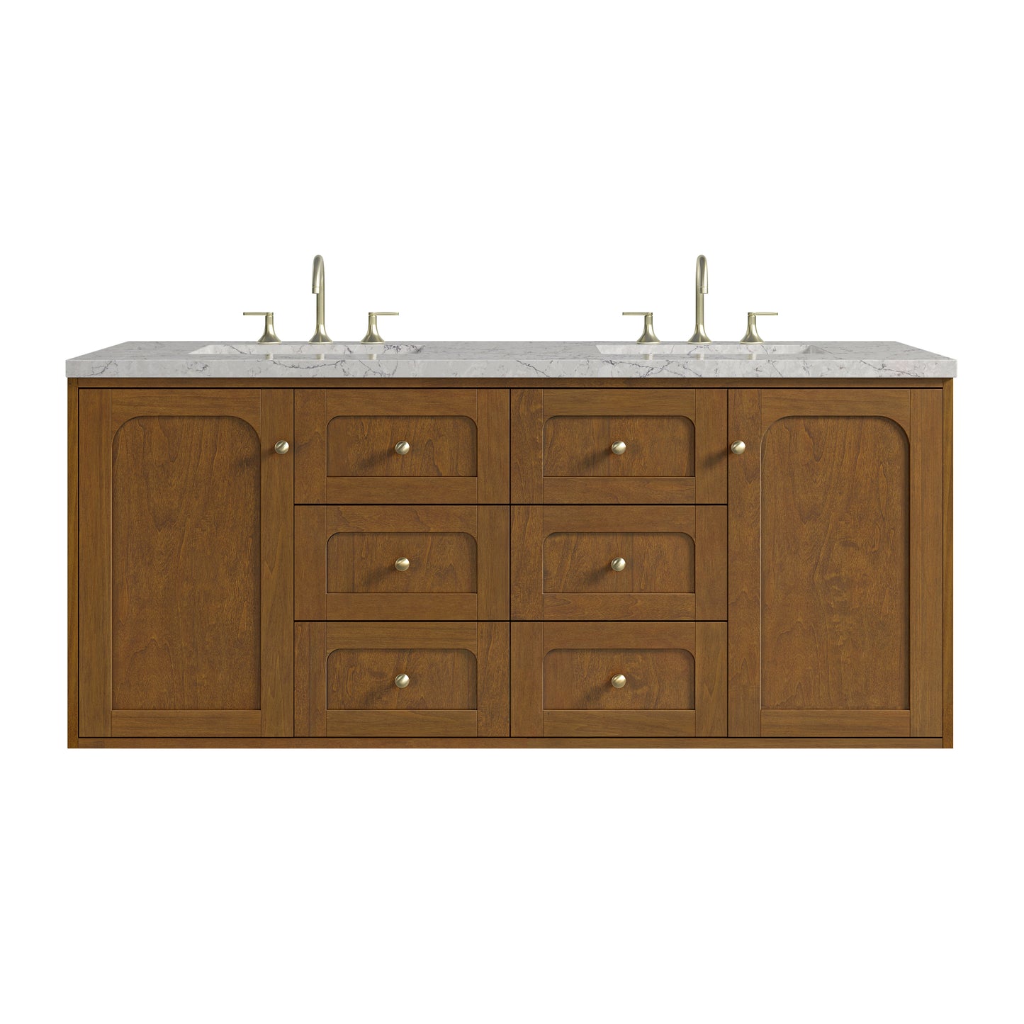 James Martin Laurent 60" Double Vanity with 3 CM Countertop & FreePower Wireless Charger