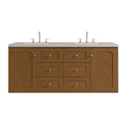 James Martin Laurent 60" Double Vanity with 3 CM Countertop & FreePower Wireless Charger