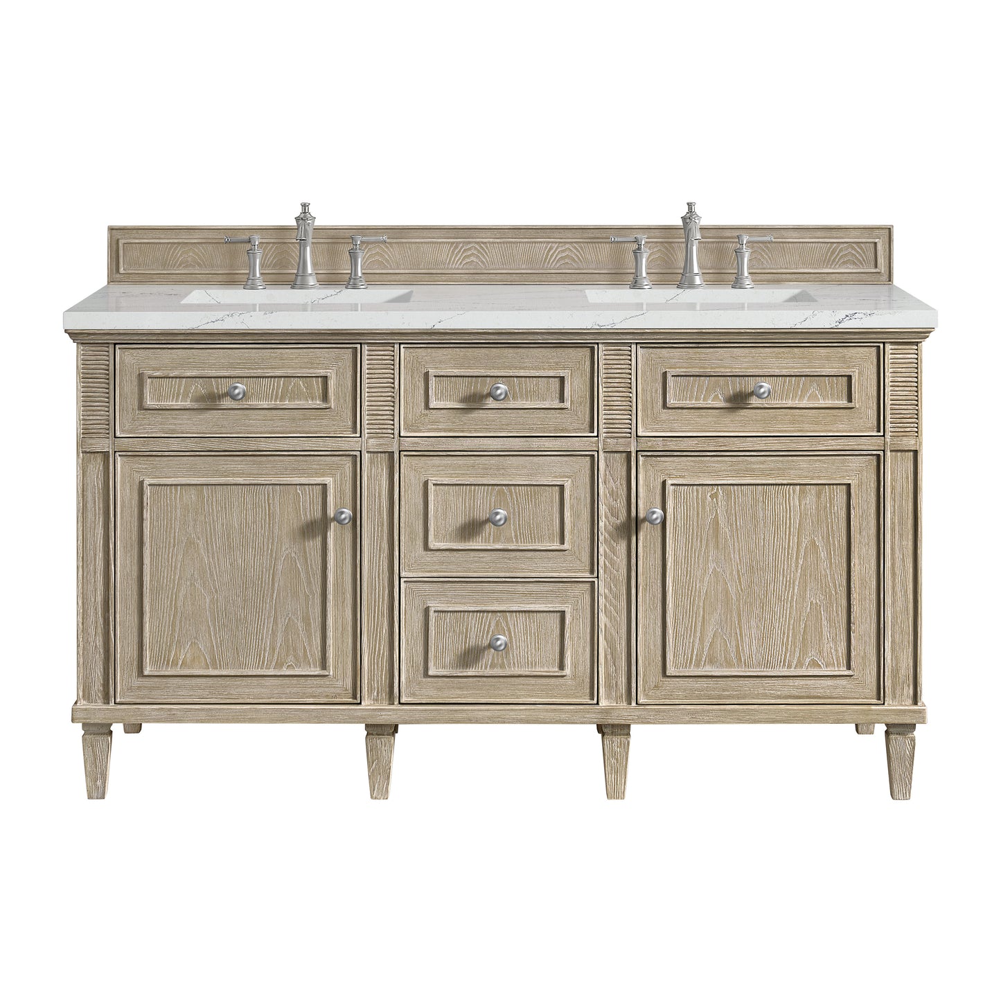 James Martin Lorelai 60" Double Vanity with 3 CM Countertop & FreePower Wireless Charger