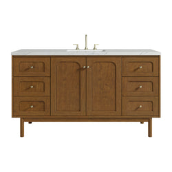 James Martin Laurent 60" Single Vanity with 3 CM Countertop & FreePower Wireless Charger