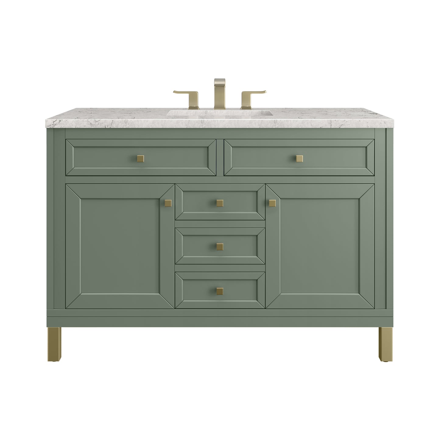 James Martin Chicago 48" Single Vanity with 3 CM Countertop & FreePower Wireless Charger