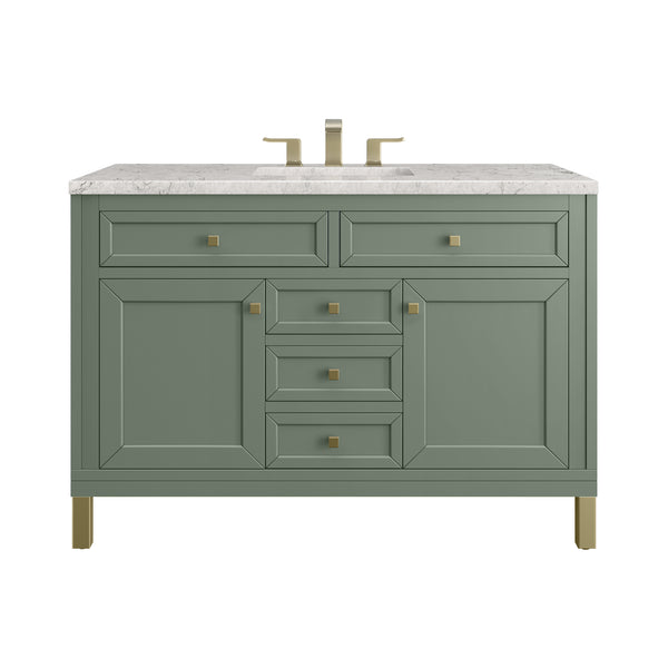 James Martin Chicago 48" Single Vanity with 3 CM Countertop & FreePower Wireless Charger