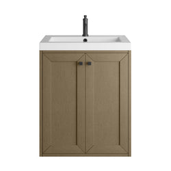 James Martin Chianti Single Vanity with White Glossy Composite Stone Top