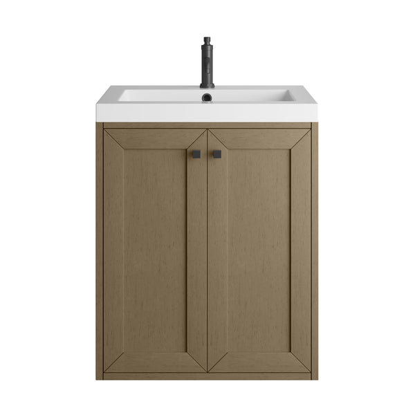 James Martin Chianti Single Vanity with White Glossy Composite Stone Top