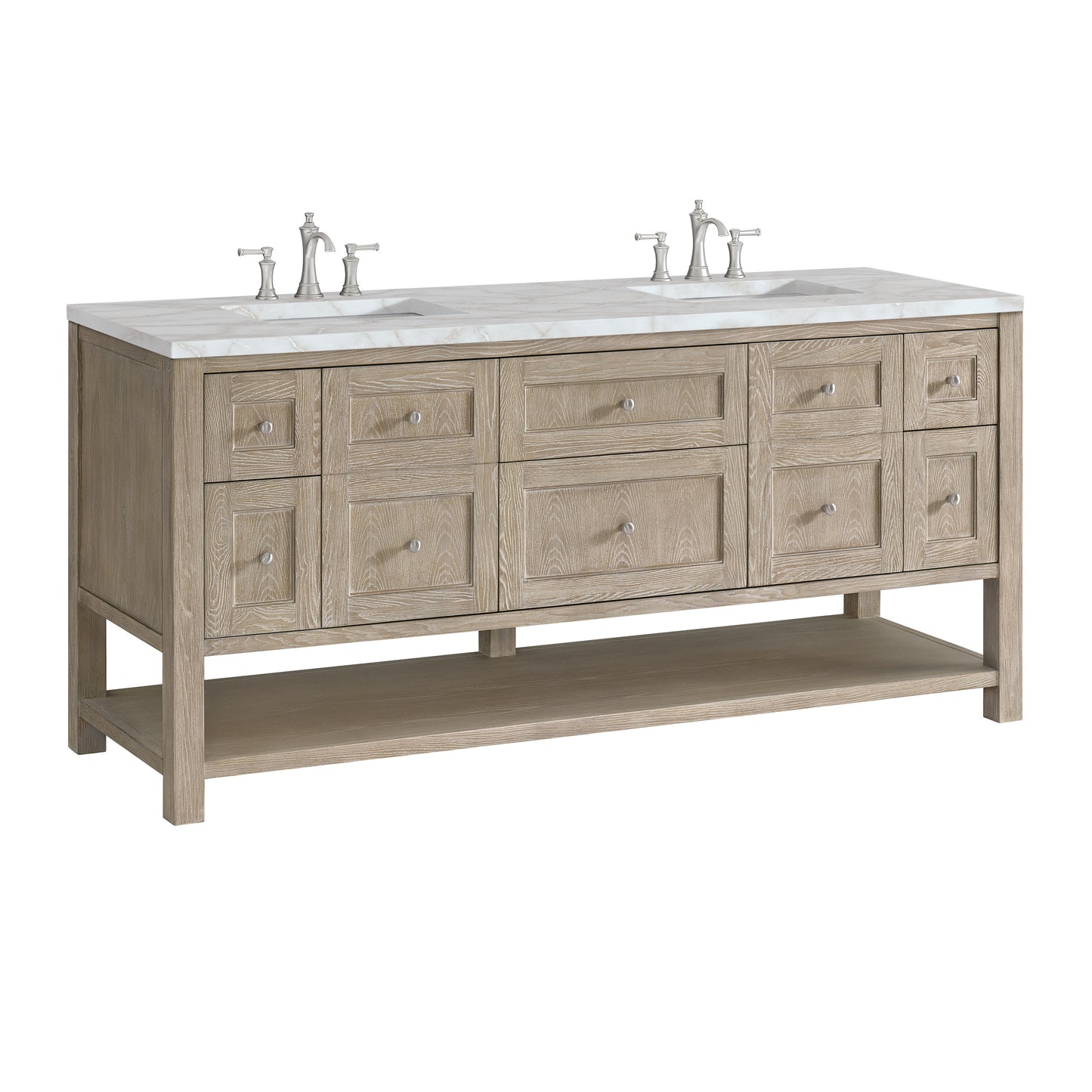 James Martin Breckenridge 72" Double Vanity w/ 3 CM Countertop