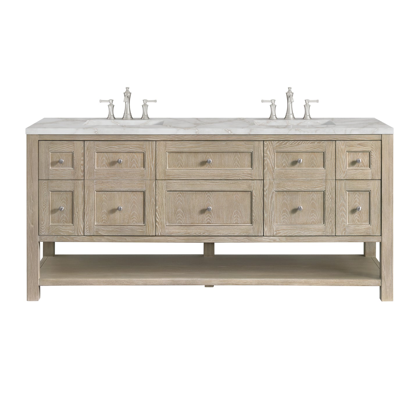 James Martin Breckenridge 72" Double Vanity w/ 3 CM Countertop