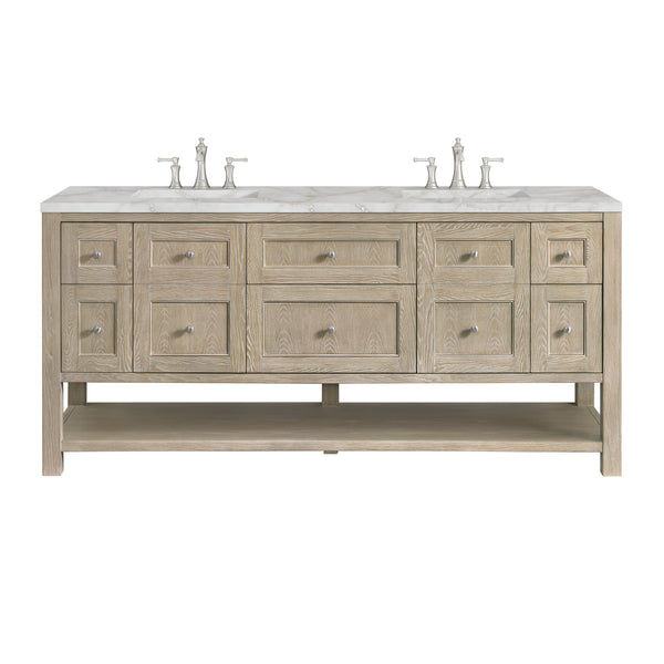 James Martin Breckenridge 72" Double Vanity w/ 3 CM Countertop