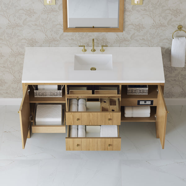 James Martin Hudson 60" Single Vanity with 3 CM Countertop