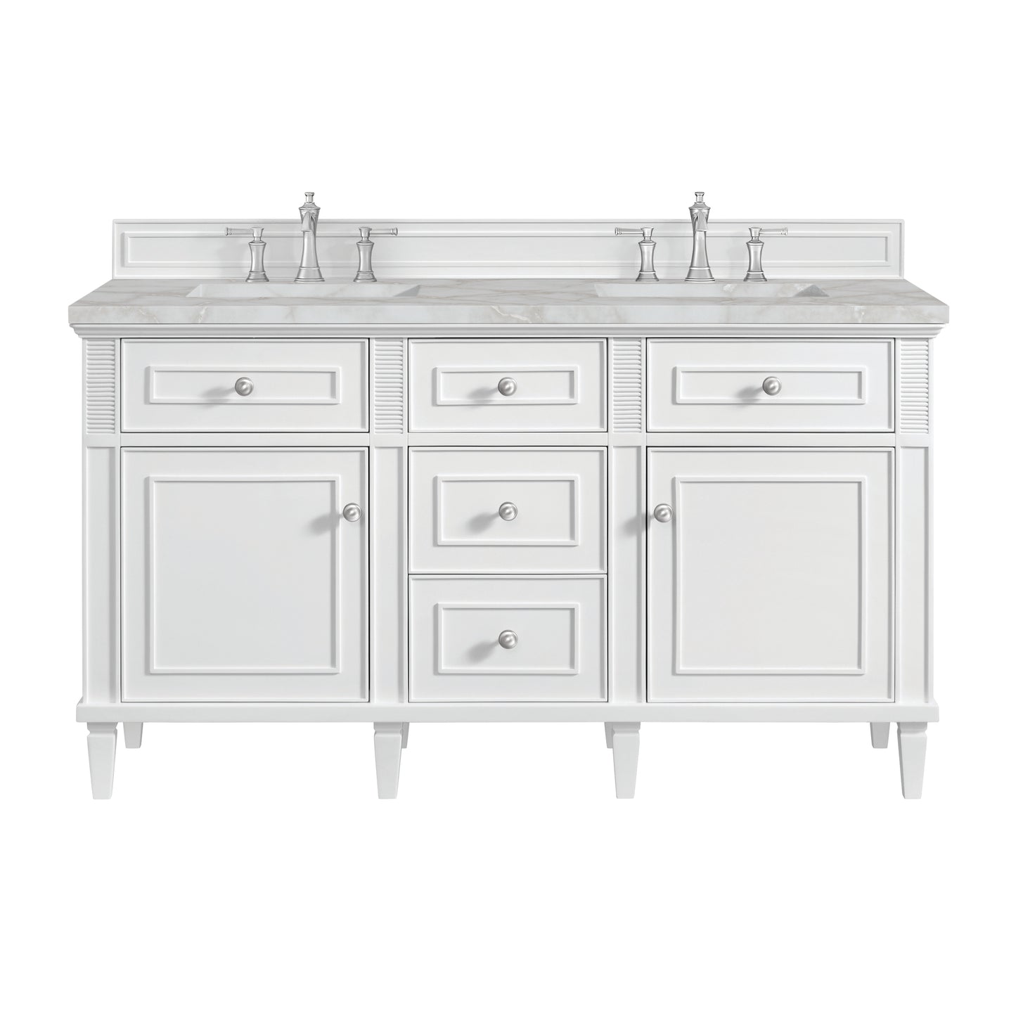 James Martin Lorelai 60" Double Vanity with 3 CM Countertop & FreePower Wireless Charger