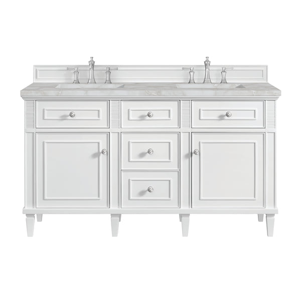 James Martin Lorelai 60" Double Vanity with 3 CM Countertop & FreePower Wireless Charger