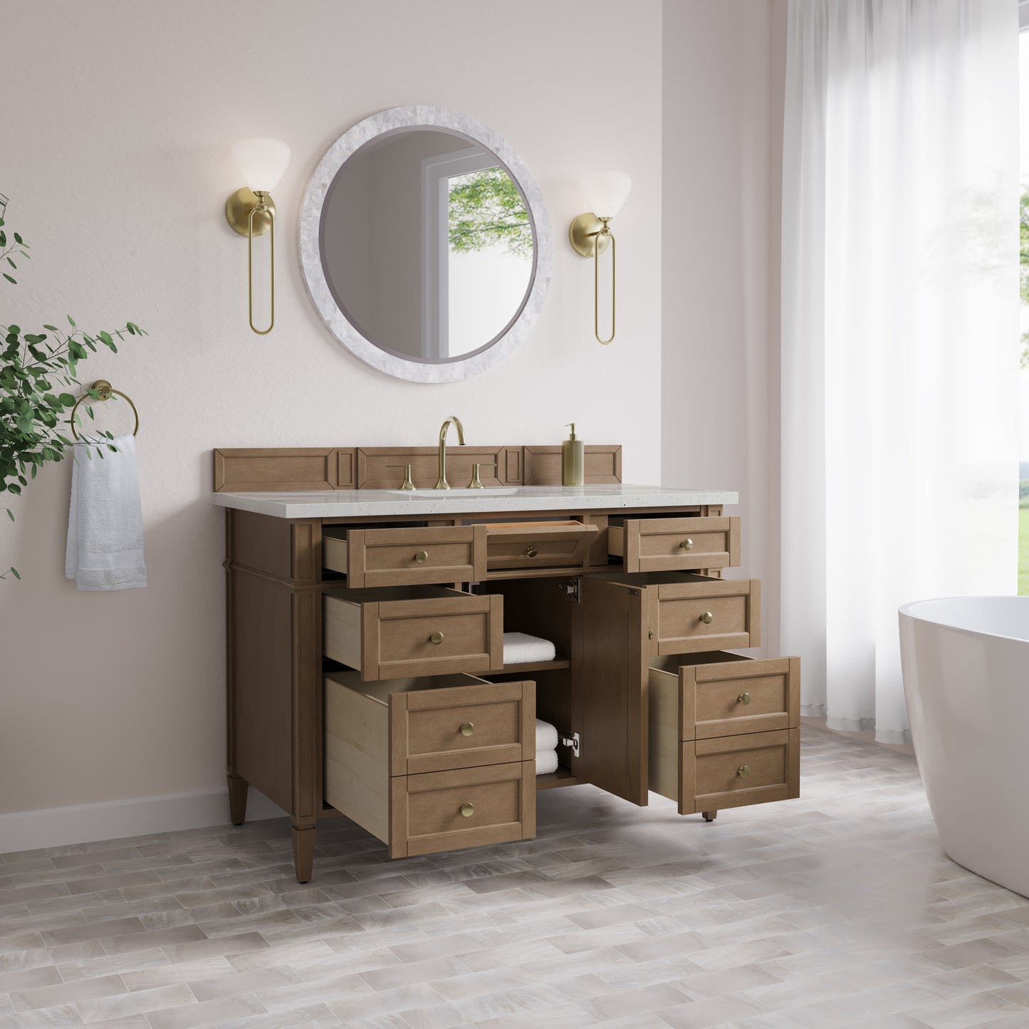 James Martin Brittany 48" Single Vanity with 3CM Top