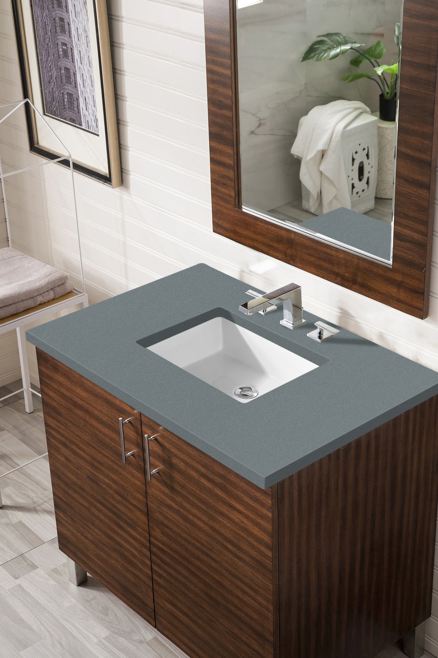 James Martin Metropolitan 36" Single Vanity with 3 CM Top - Luxe Bathroom Vanities