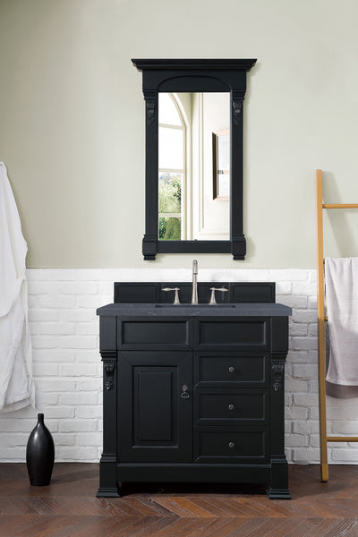 James Martin Brookfield 36" Single Vanity, Antique Black with 3CM Top - Luxe Bathroom Vanities