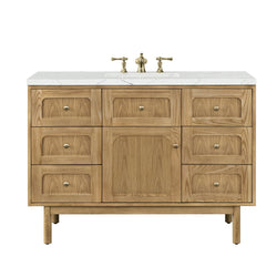 James Martin Laurent 48" Single Vanity with 3 CM Countertop & FreePower Wireless Charger