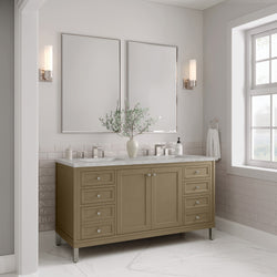 James Martin Chicago 60" Double Vanity with 3 CM Countertop & FreePower Wireless Charger