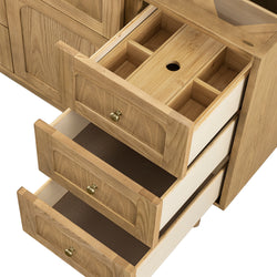 James Martin Laurent 48" Single Vanity, Light Natural Oak, Cabinet Only - Luxe Bathroom Vanities