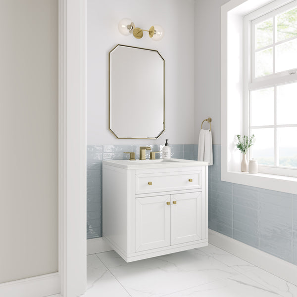 James Martin Chicago 30" Single Vanity with 3 CM Countertop