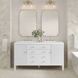 James Martin Myrrin 60" Double Vanity with 3 CM Countertop